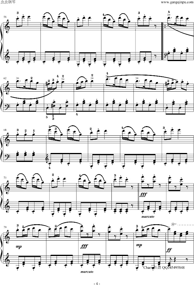 洋娃娃之梦(附指法)-钢琴谱(钢琴曲)-奥斯顿4