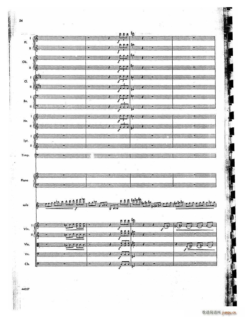 Barber op 14 Violin Concerto Score 二13