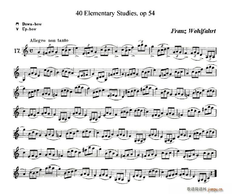40首小提琴初级技巧练习曲之171
