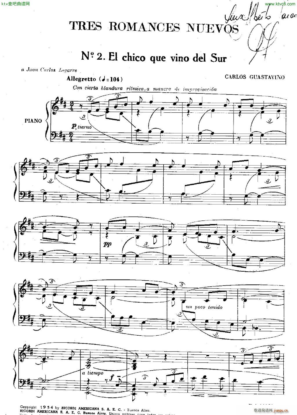 Guastavino Tre Romanze n 21