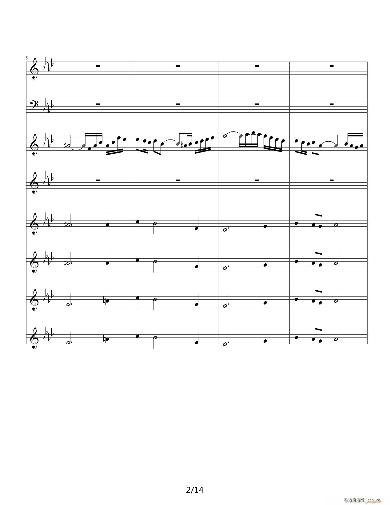 双童声协奏曲Concerto Pour Deux Voix-合唱版 降A调2