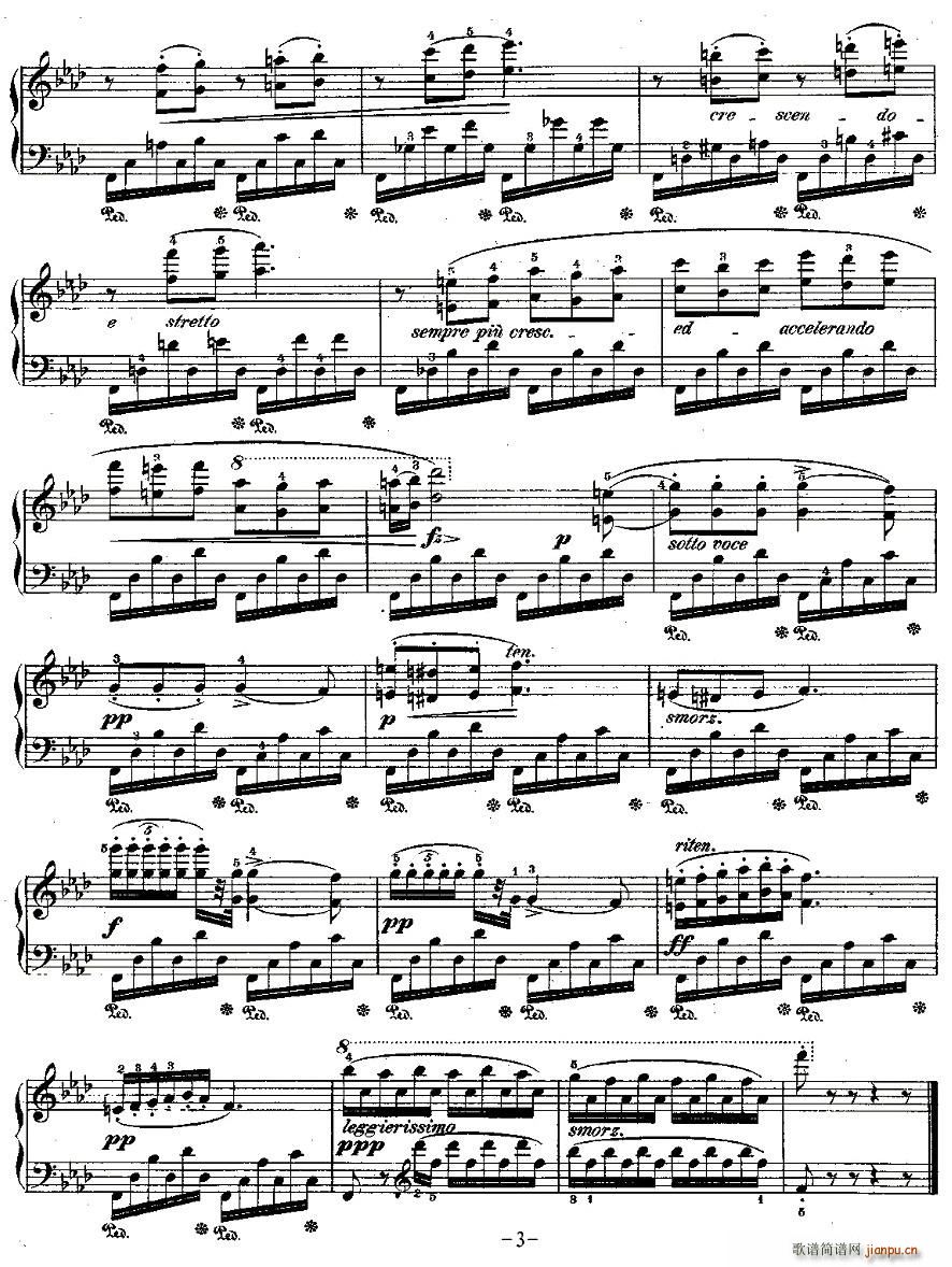 肖邦钢琴练习曲，Op.10之九3