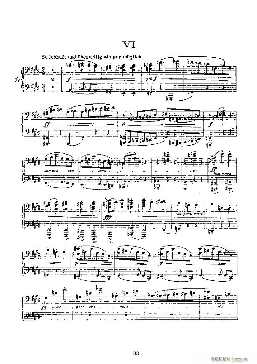 滑稽曲6（四手联弹） 键盘类 钢琴_马克斯.雷格尔1