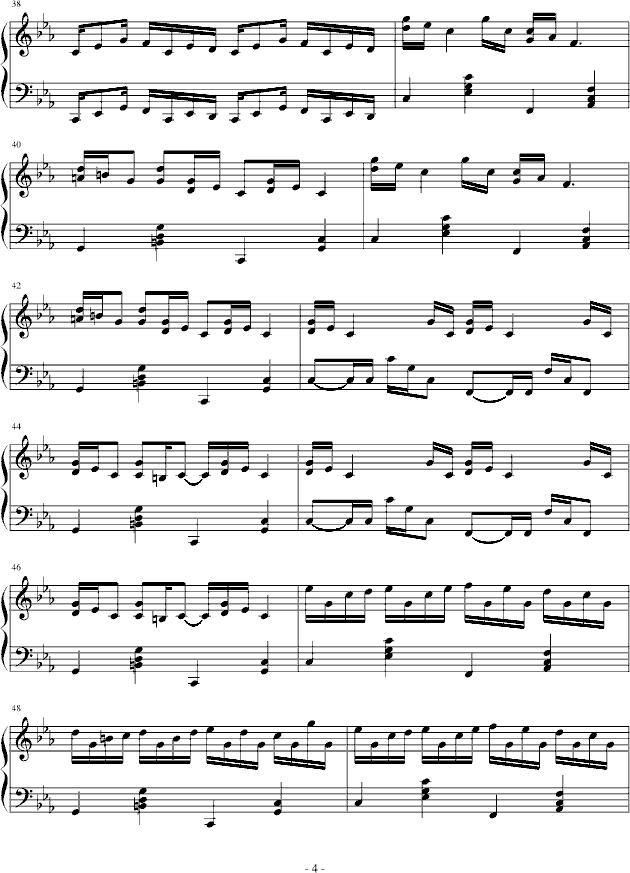 克罗地亚狂想曲-(完整版)-钢琴谱(钢琴曲)-马克西姆4