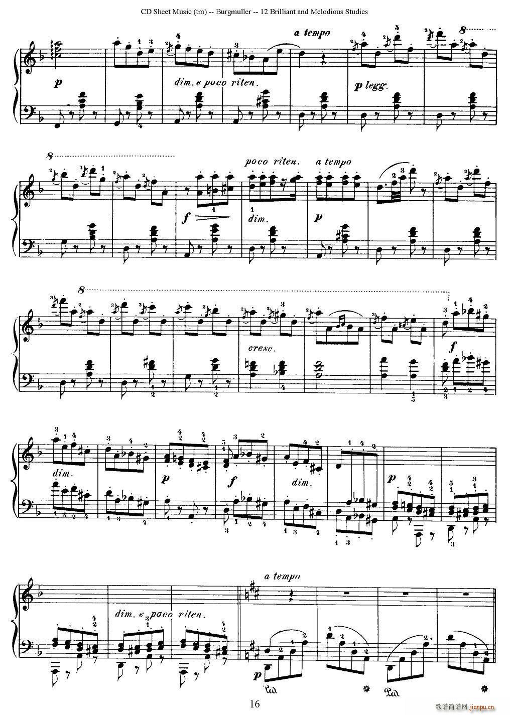 Burgmuller - 12 Brillian and Melodious Studies（7）2