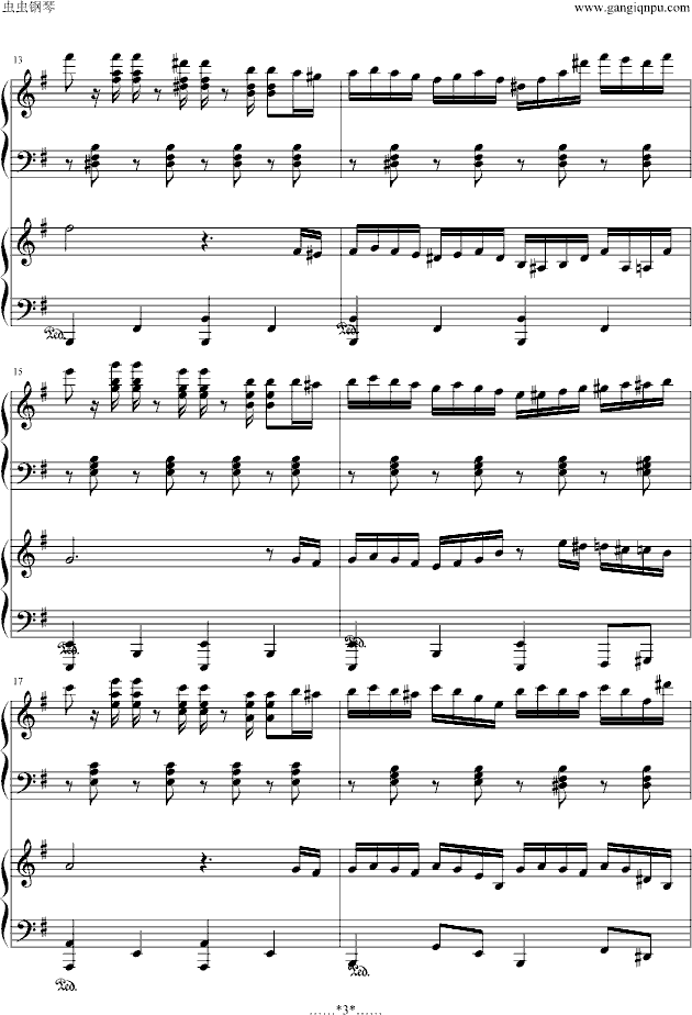 不能�f的秘密 四手����-钢琴谱(钢琴曲)-影视3