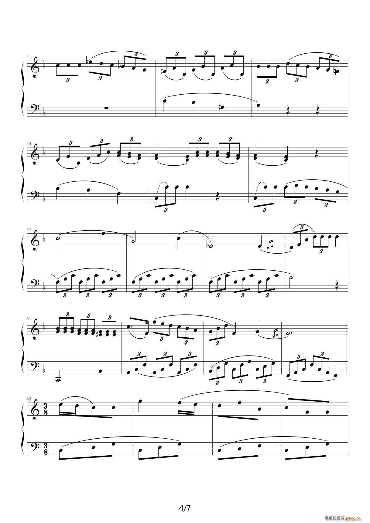 克列门蒂小奏鸣曲Op 36 No 1（三个乐章） C调4