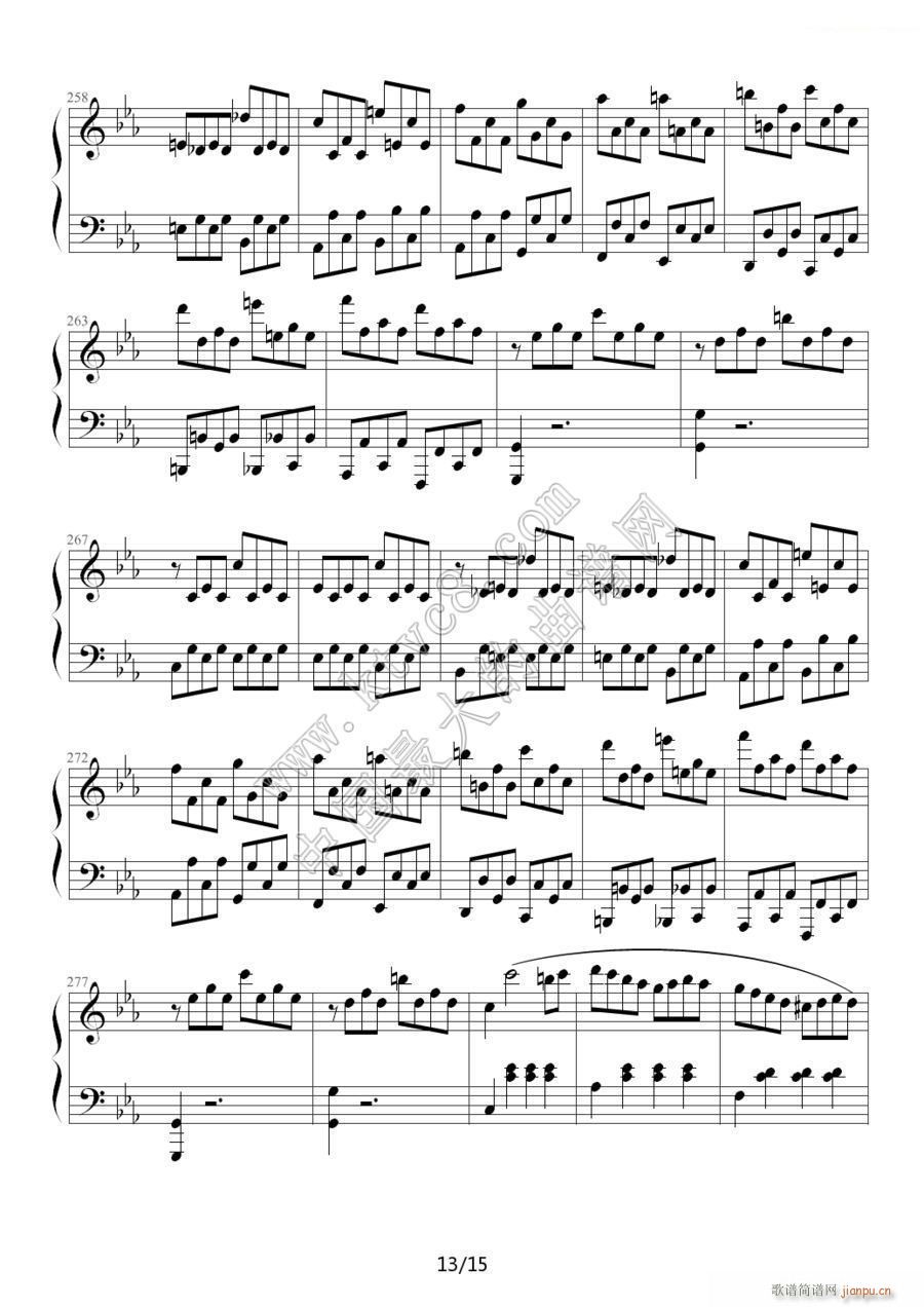 c小调第八钢琴奏鸣曲第一乐章（作品13号 悲怆 ）13