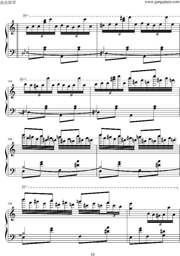 瓦洛多斯《土耳其进行曲》原版-钢琴谱(钢琴曲)-莫扎特10