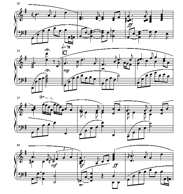 月亮代表我的心-钢琴谱(钢琴曲)-邓丽君3