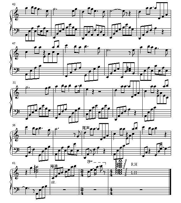 蝶恋-仙剑主题曲-钢琴谱(钢琴曲)-仙剑奇侠传3