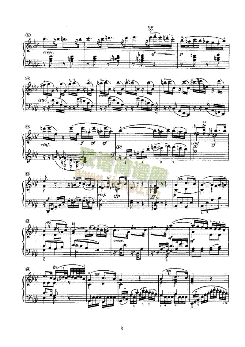 奏鸣曲(Opus10 Nr.1) 键盘类 钢琴8