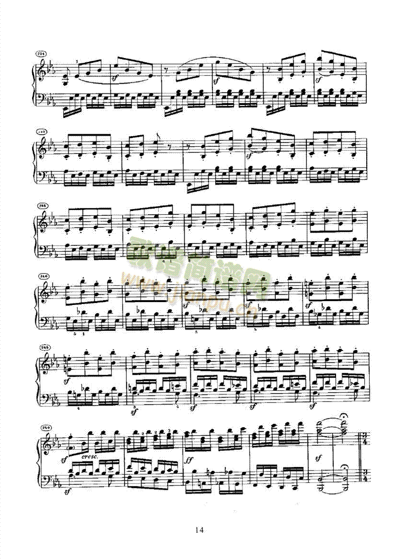 奏鸣曲(Opus27 Nr.1) 键盘类 钢琴14