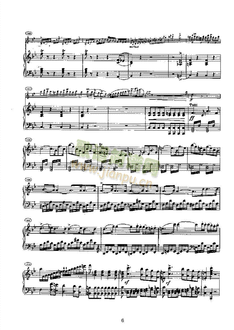 第六小提琴协奏曲 键盘类 钢琴6