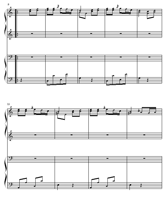 土耳其进行曲四手联弹2