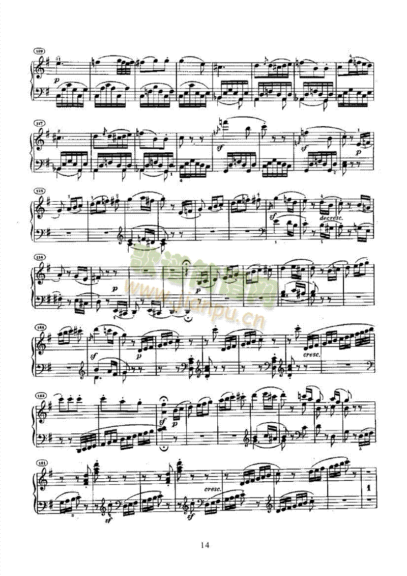 奏鸣曲(Opus14 Nr.2) 键盘类 钢琴14