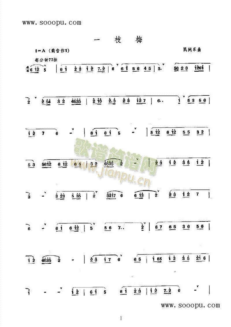 一枝梅 民乐类 竹笛1
