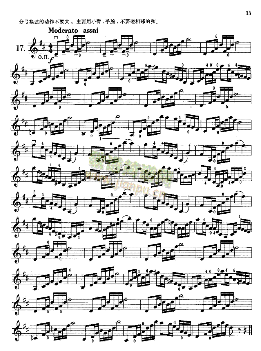 沃尔法特小提琴练习曲60首作品第45号 弦乐类 小提琴15