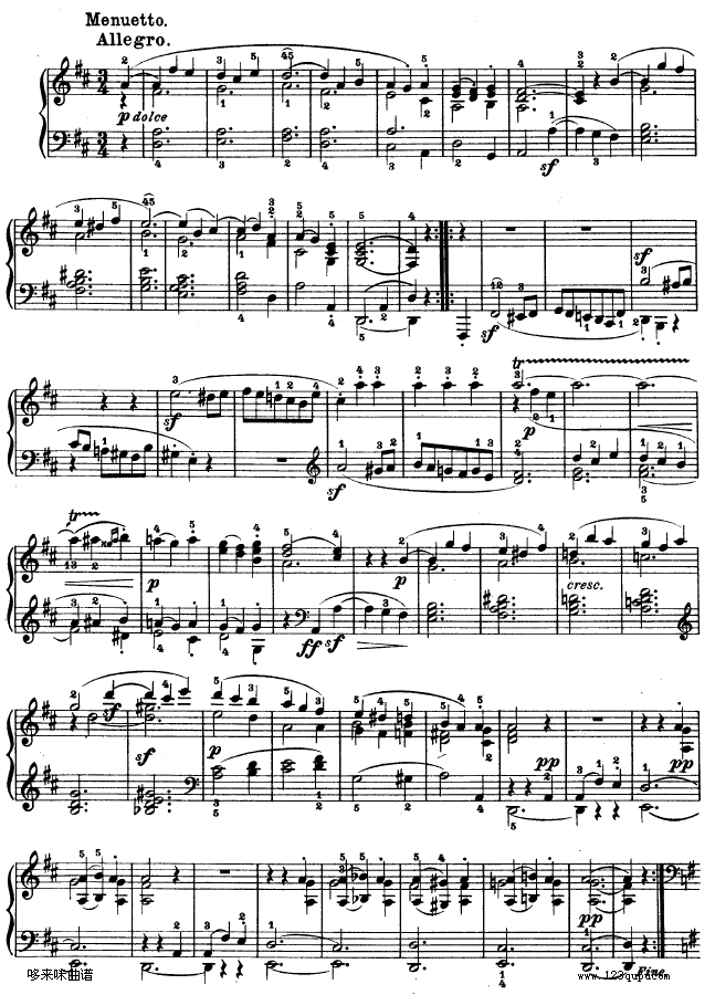 D大调第七钢琴奏鸣曲 - Op. 10 No--3-贝多芬15