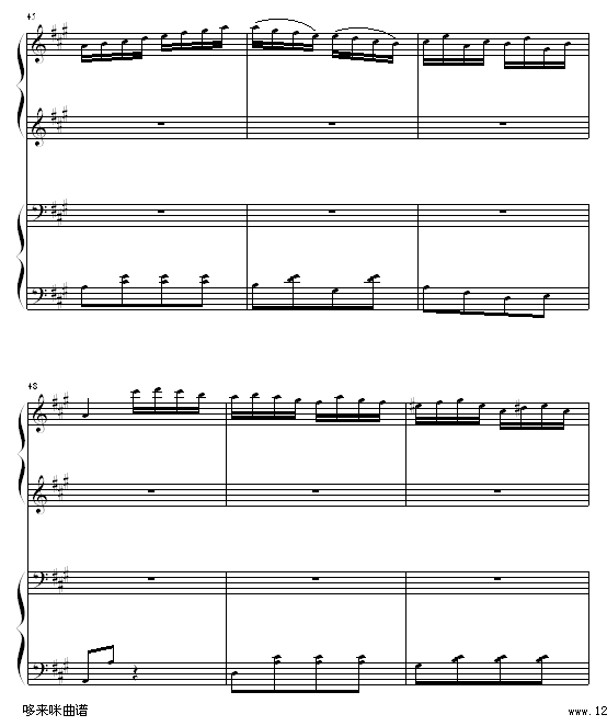 土耳其进行曲四手联弹-莫扎特7