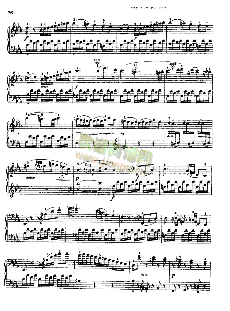 奏鸣曲九为冯.根青格夫人而作1789-1790 键盘类 钢琴2