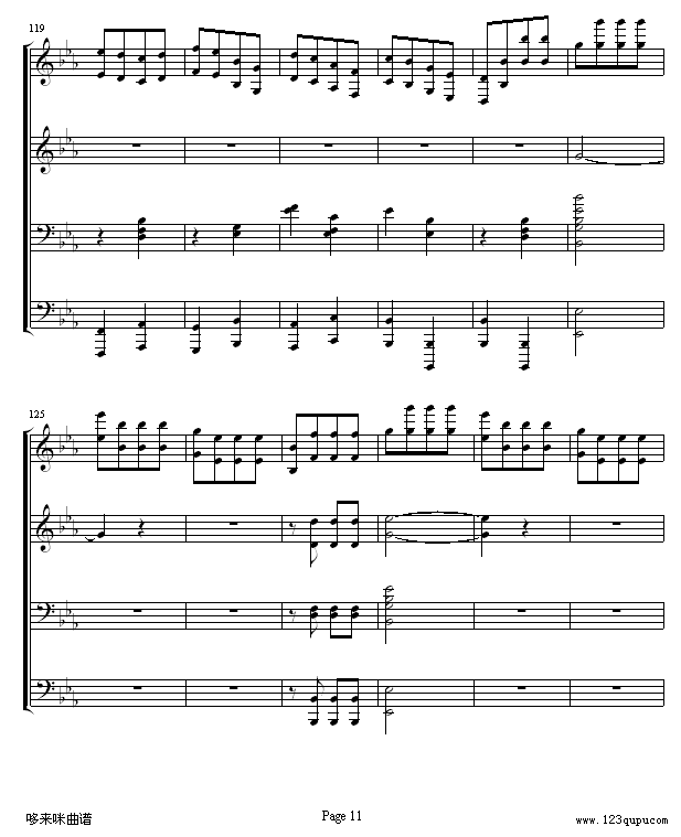 命运交响曲 -（钢琴4手联弹）-贝多芬11