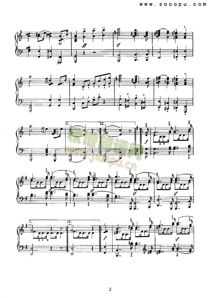 结婚进行曲 键盘类 钢琴2