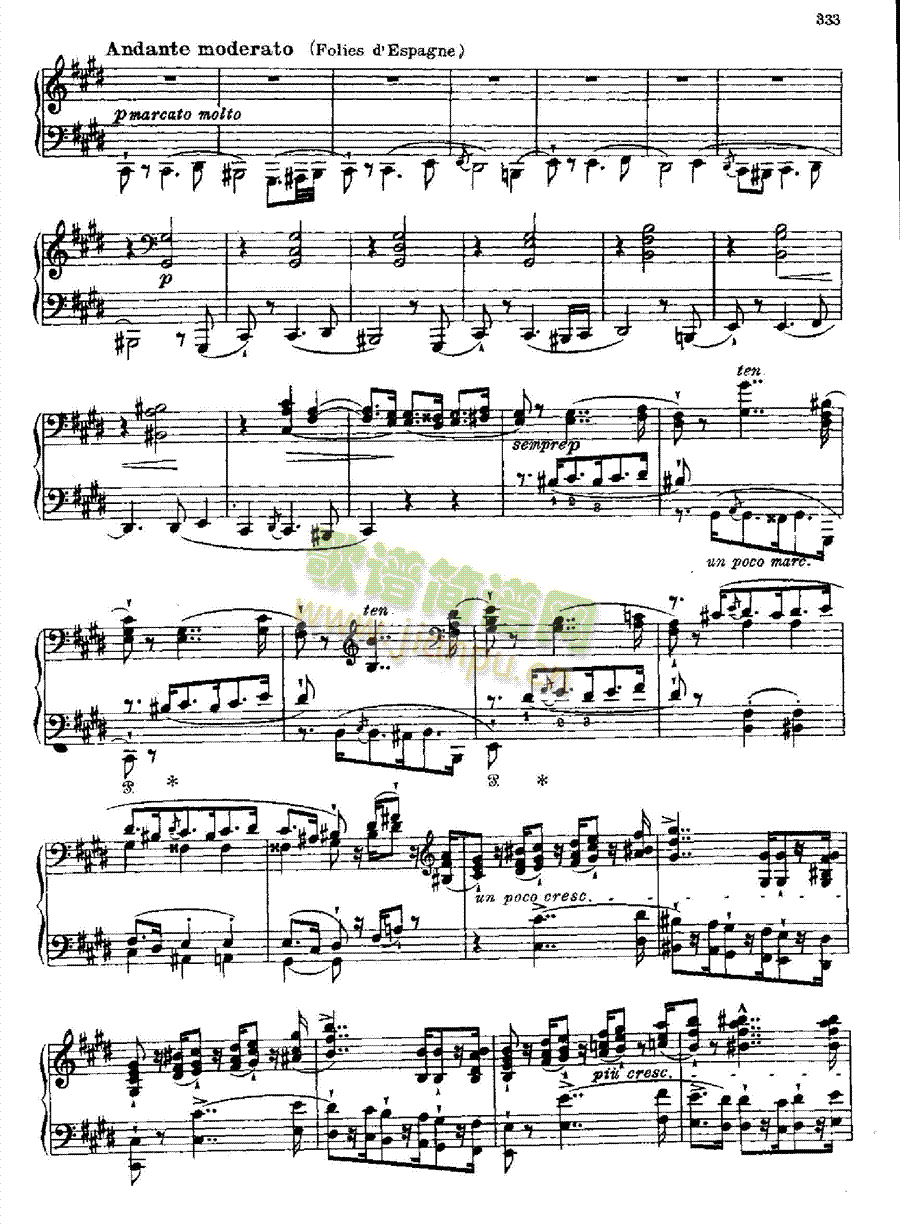 西班牙狂想曲 键盘类 钢琴3