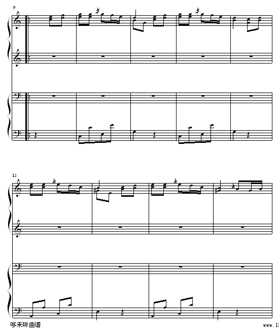 土耳其进行曲四手联弹-莫扎特2
