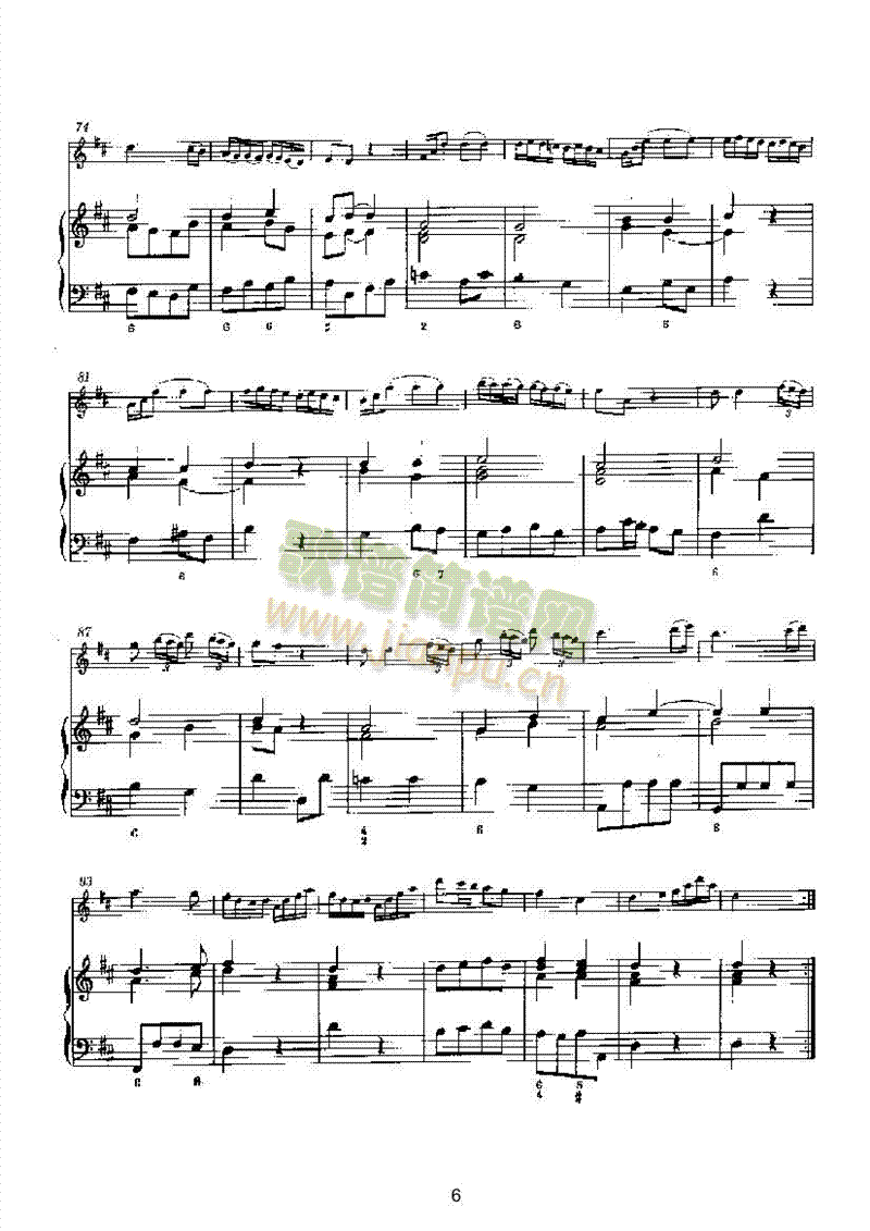 D大调第六奏鸣曲（钢伴） 管乐类 长笛6
