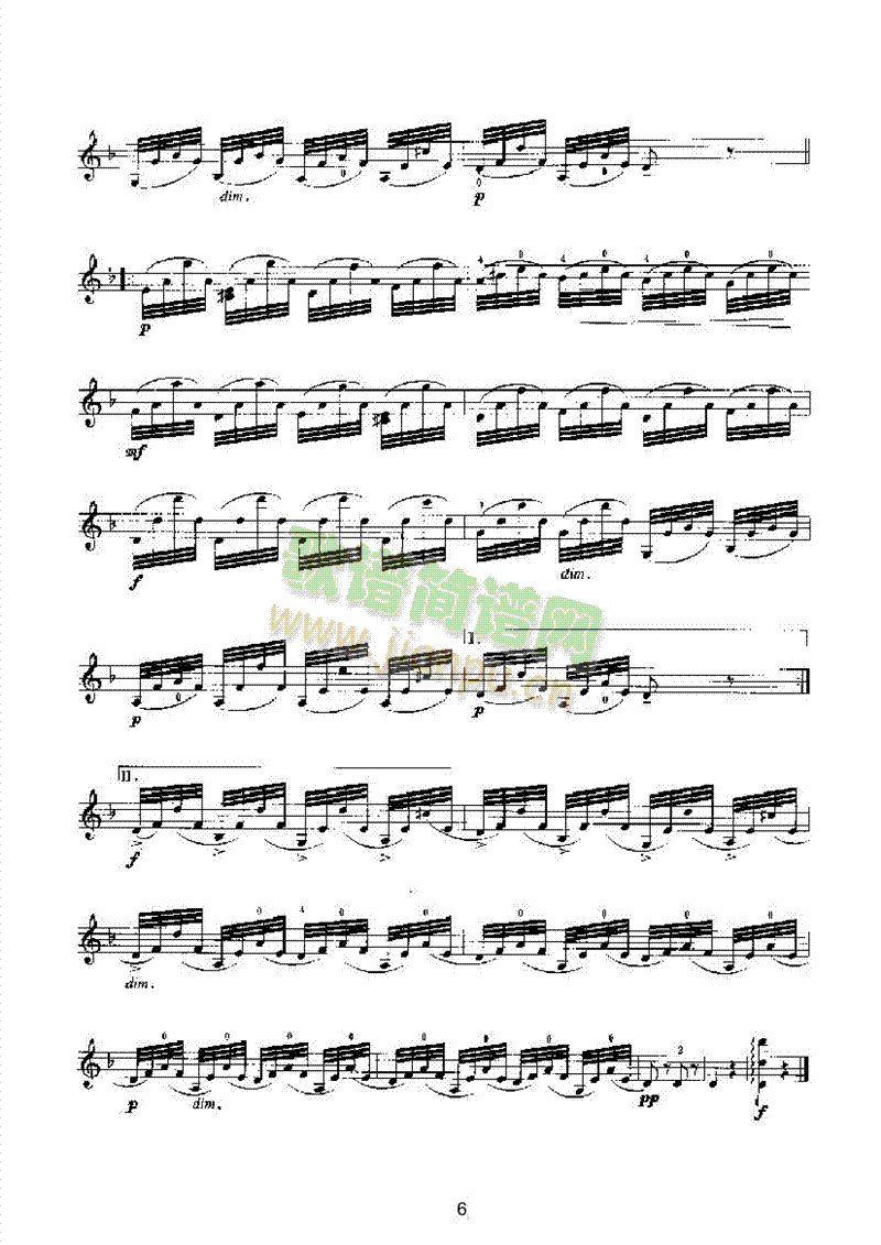 d小调变奏曲（独奏） 弦乐类 小提琴6
