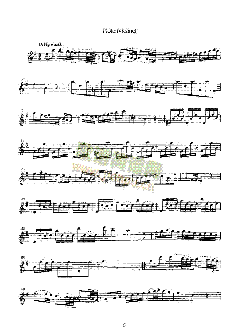 D大调第五奏鸣曲 管乐类 长笛5
