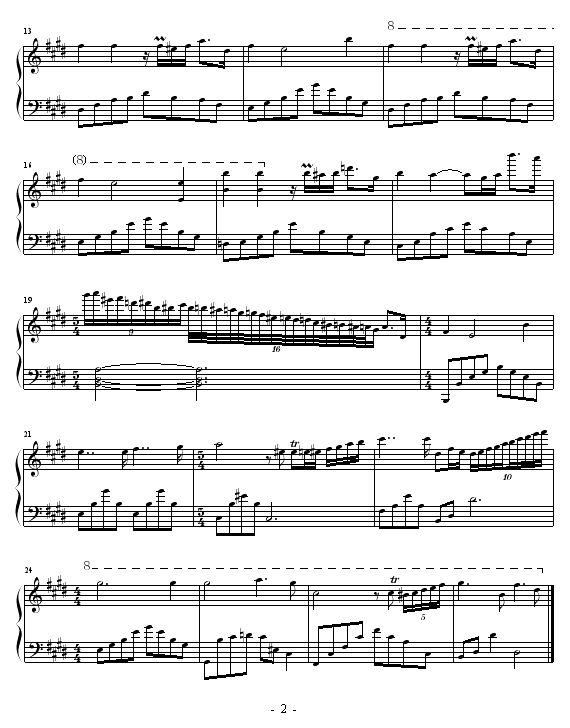 佐为在小光梦境中出现的钢琴曲2