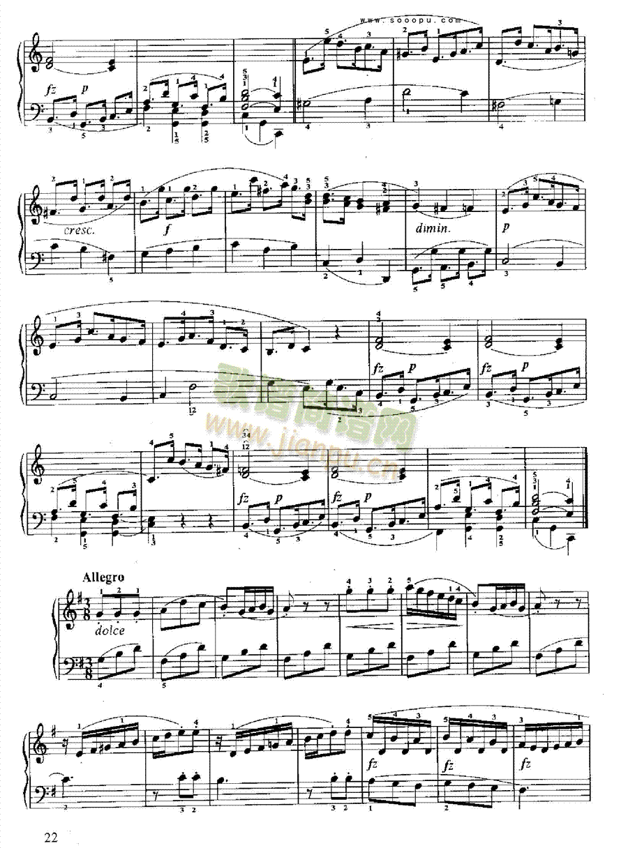 小奏鸣曲(Op.36 No.1) 键盘类 钢琴7