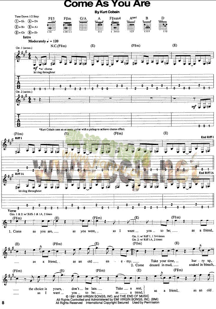 Come As You Are-Nirvana(吉他谱)1