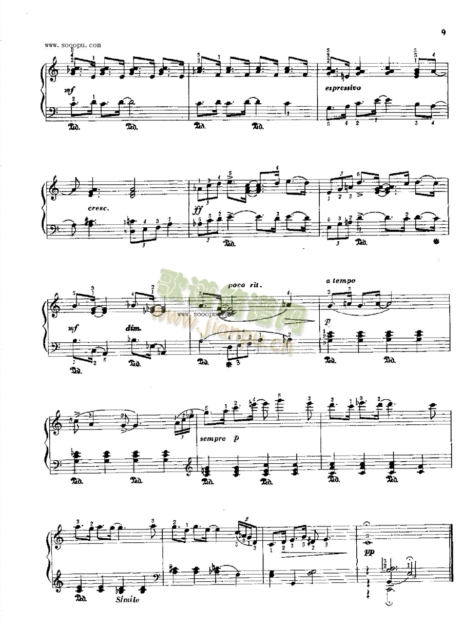 美国歌曲 键盘类 钢琴2