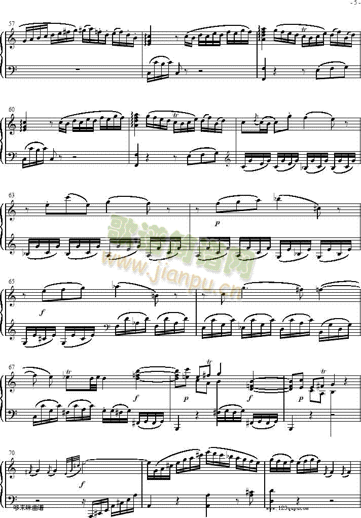奏鸣曲 Sonatas K279   Mvt.1-莫扎特5
