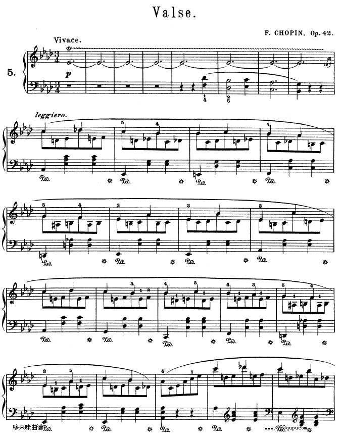 降A大调圆舞曲作品42-肖邦1
