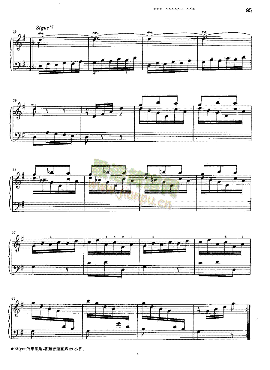 G大调奏鸣曲(首版) 键盘类 钢琴2