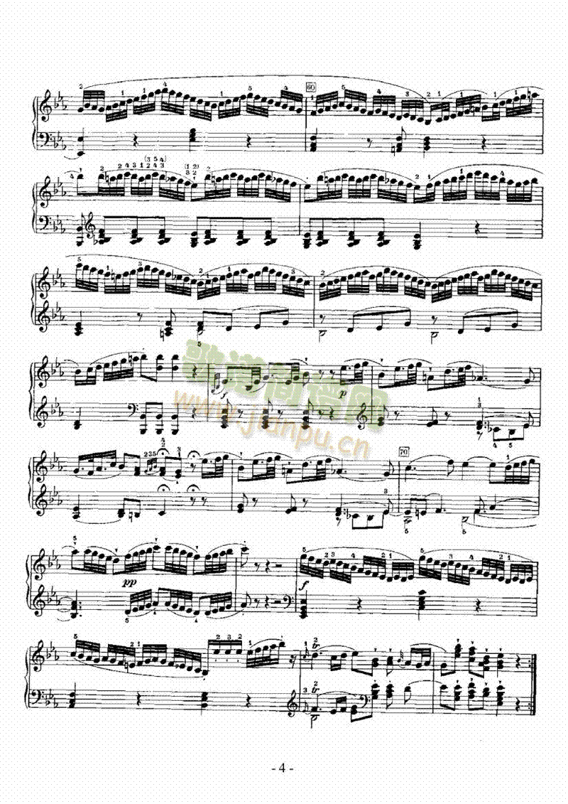 降E大调奏鸣曲 键盘类 钢琴4