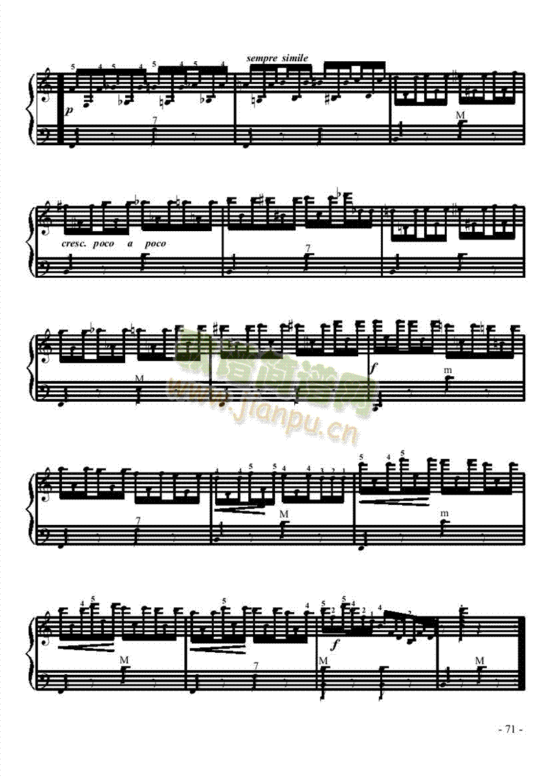 五级练习曲《车尼尔299第28首》 键盘类 手风琴2