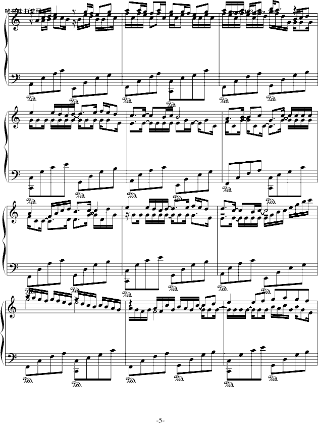 卡农-（C Major）接近原版-帕赫贝尔-Pachelbel5