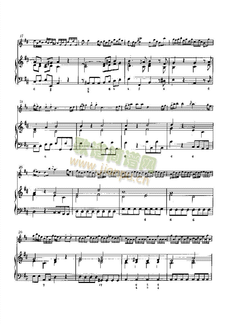 D大调第四奏鸣曲（钢伴） 管乐类 长笛4