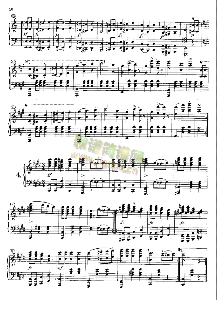 12首圆舞曲Opus18.D145 键盘类 钢琴3