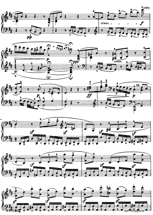 D大调第七钢琴奏鸣曲 - Op. 10 No--3-贝多芬21
