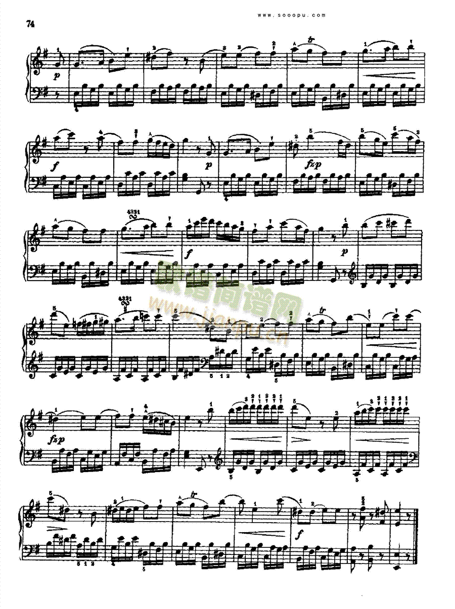 奏鸣曲八1778年出版 键盘类 钢琴11