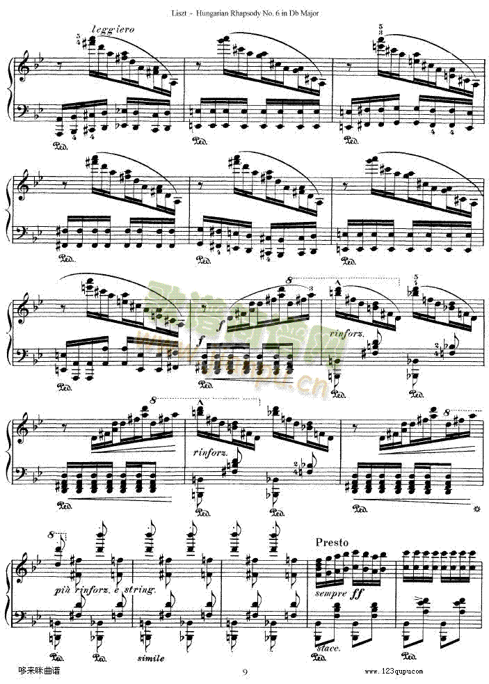 匈牙利狂想曲第六号-李斯特9
