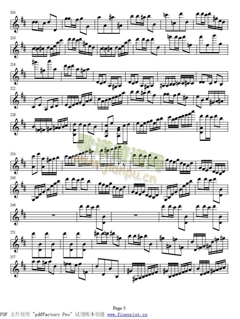 小提琴协奏曲　第二乐章1-85