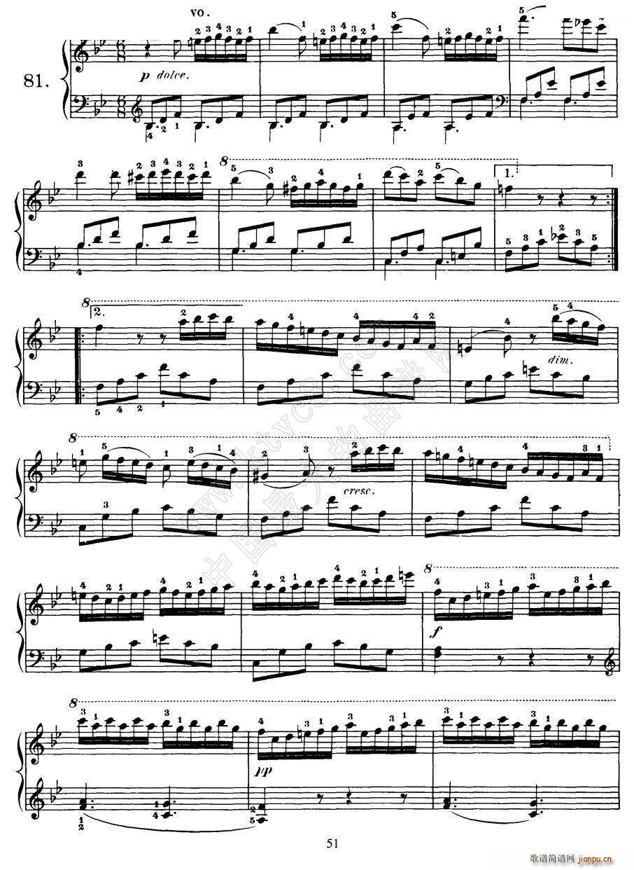 Czerny - 100 Progressive Studies Op 139（78―83）5