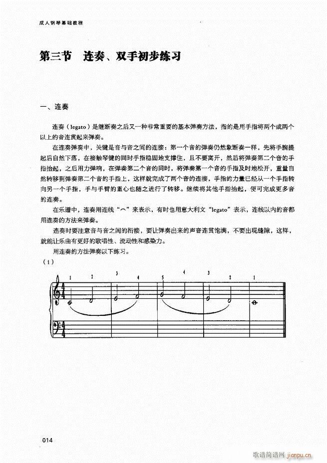 成人钢琴基础教程目录1-8016